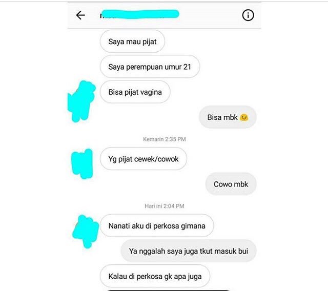 JkrtPijat's tweet photo. Sampe ada yg begini,kita sopan koo,😊.                                  #pijatsensual #pijatjakarta #pijat#PijatWanita #pijatpanggilanjakarta https://t.co/bXwN9ypwUi