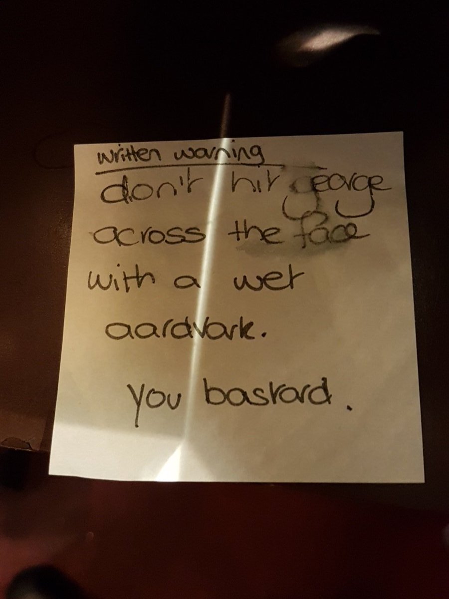 harlequinpub's tweet photo. @Drunken_Musings you really shouldn't leave personal and confidential stuff around the place 😂 #writtenwarning https://t.co/dhMCW4BsFV