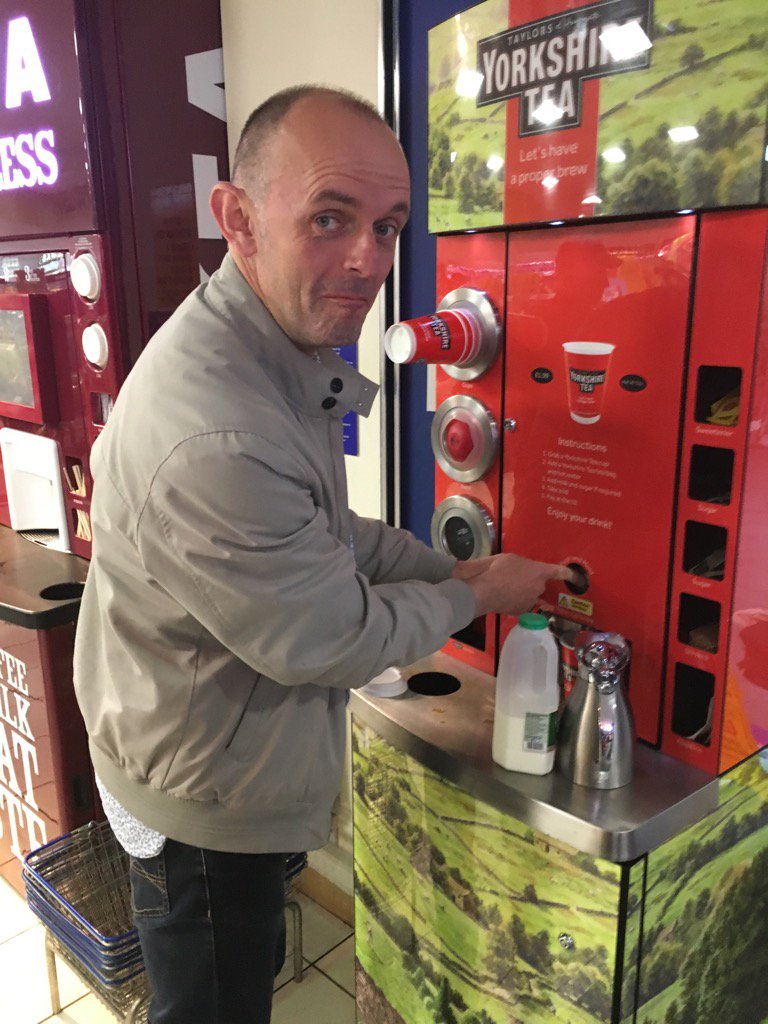 Who spilt the tea all over the service station Dunc?