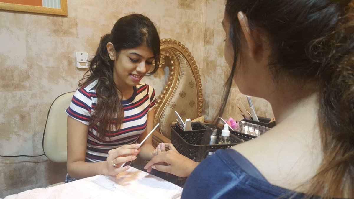 nlamumbai's tweet photo. Our current batch in action! Training to be the best #NailTechnicians in the industry. #DreamBig #UNailedIt #NailLoungeAcademy https://t.co/01GwKSZAJY