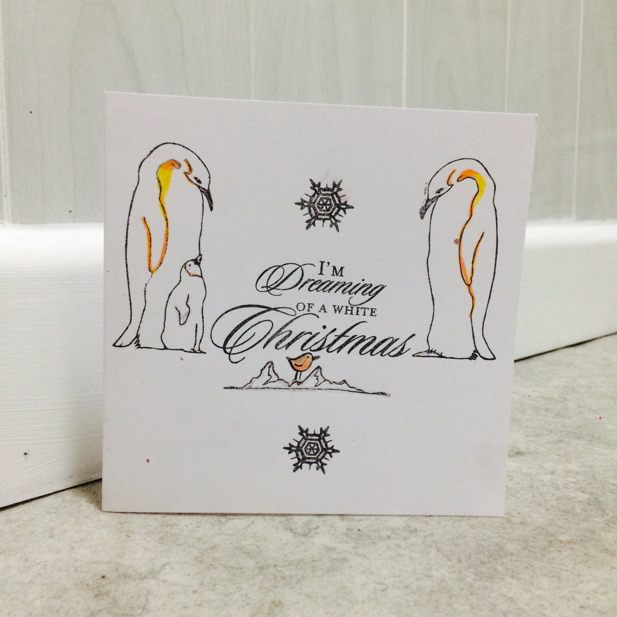 cardcreativity's tweet image. Christmas card with a beautiful quote *I'm dreaming of a white Christmas*⚪️🌲