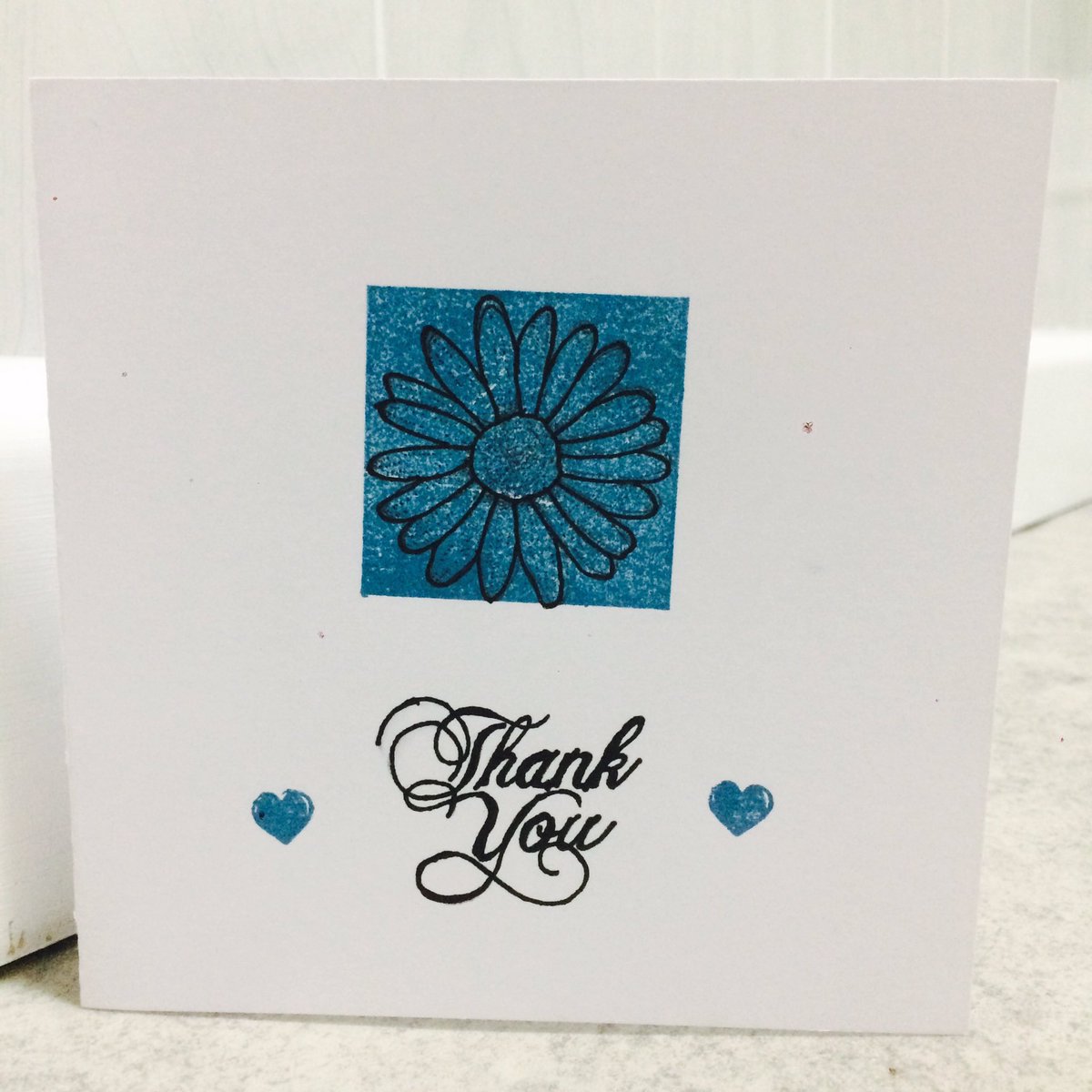 cardcreativity's tweet image. Thank you card blank inside.