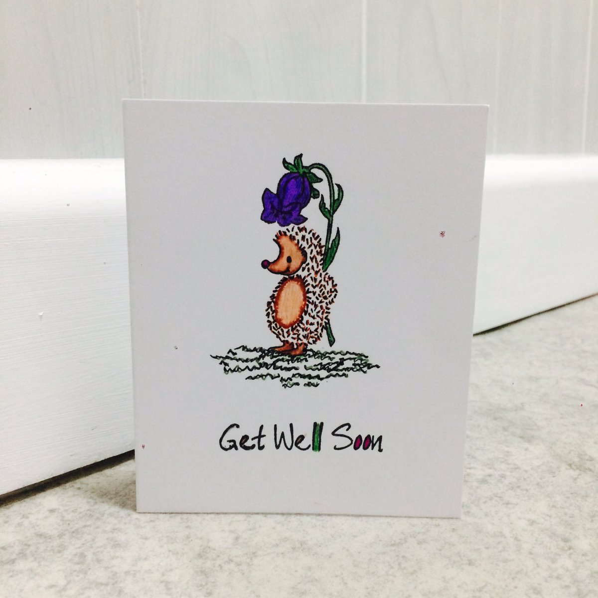 cardcreativity's tweet image. Get well soon 🤢🤧😷🤒🤕 small blank card.