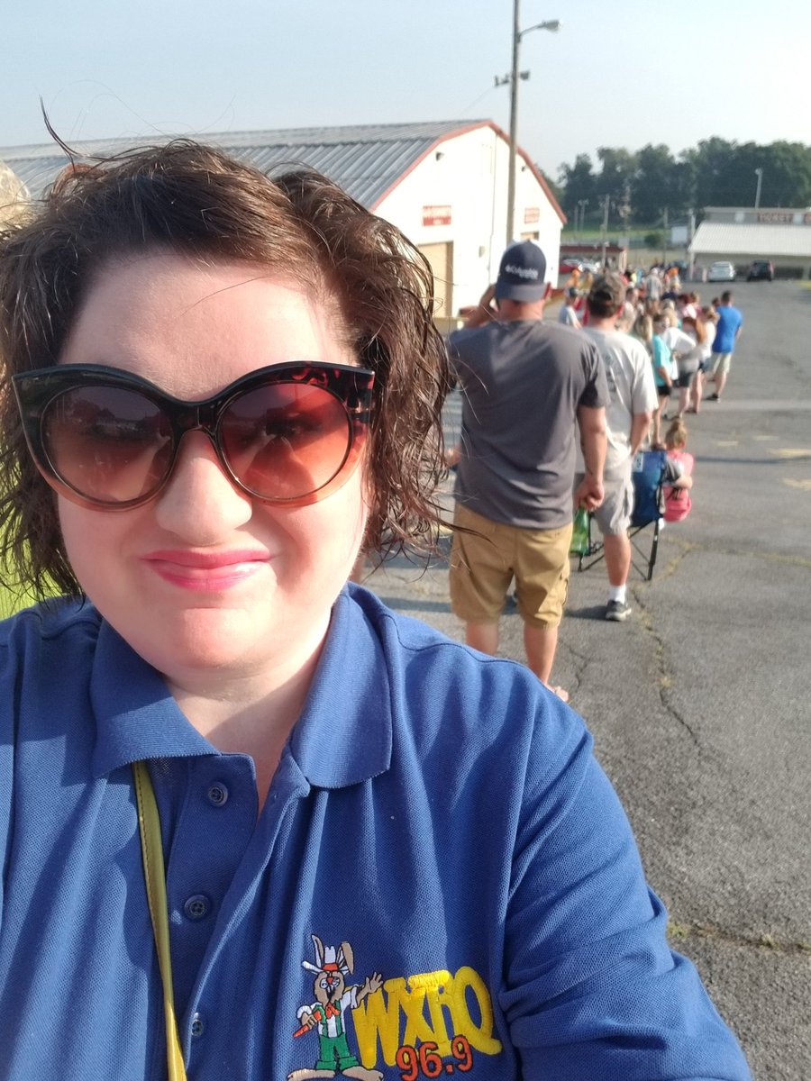 Jennifer Hayes is in line at the Appalachian Fair grounds. Tickets go on sale at 9!