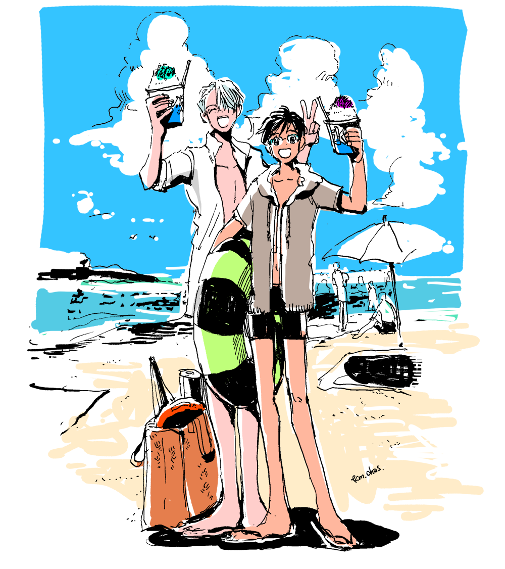 勝生勇利 ,ヴィクトル・ニキフォロフ 「umi 」|ﾁｬｯｽのイラスト