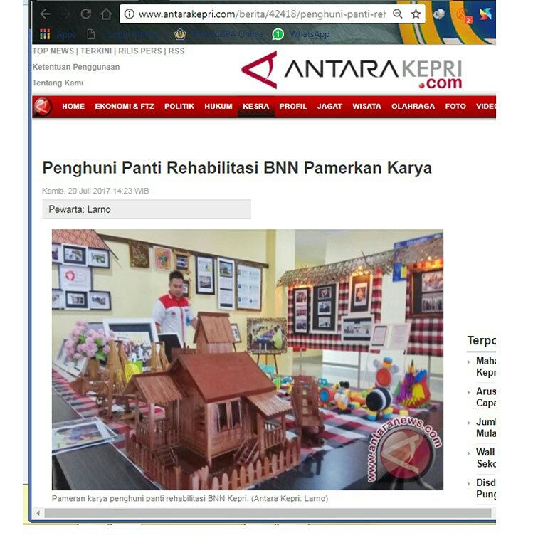 rehab_batam_bnn's tweet photo. Kliping berita dari media seputar Puncak peringatan HANI 2017 di Loka @rehab_batam
#StopNarkoba
#HANI2017 https://t.co/x0R6wRFQZD