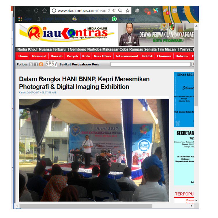 rehab_batam_bnn's tweet photo. Kliping berita dari media seputar Puncak peringatan HANI 2017 di Loka @rehab_batam
#StopNarkoba
#HANI2017 https://t.co/x0R6wRFQZD