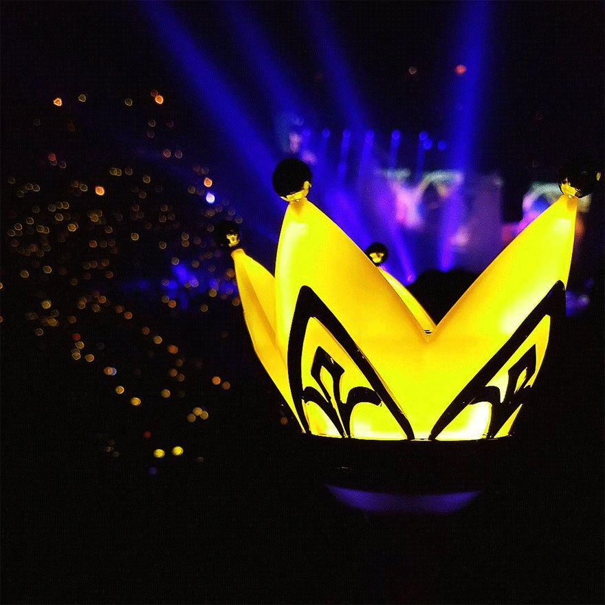 amateraci's tweet photo. Can we all appreciate how beautiful our lightstick is? I love how it makes a field of crowns and lightens up the whole area for our kings ♥ https://t.co/YXTSjXxvAK