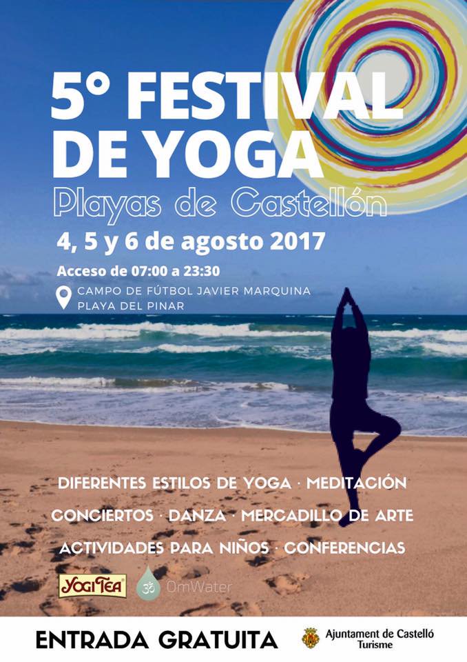 ⏭️🏖️Don't miss the Festival de #Yoga Playas de Castellón. 4, 5 &amp; 6 August in #Castellón. Free entrance.Enjoy doing yoga next to the #beach!🌅