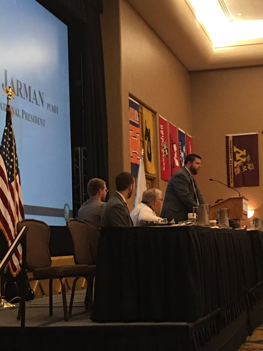 TriangleHQ's tweet photo. Congratulations to our new National President, Brian Jarman pur01. #tricon17 https://t.co/wGJpzSCrj8