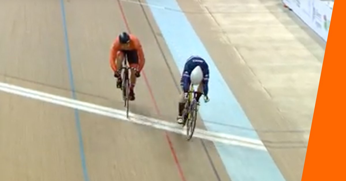 Harrie Lavreysen verliest de sprint maar wint het zilver 🥈 op de Sprint! #UEC