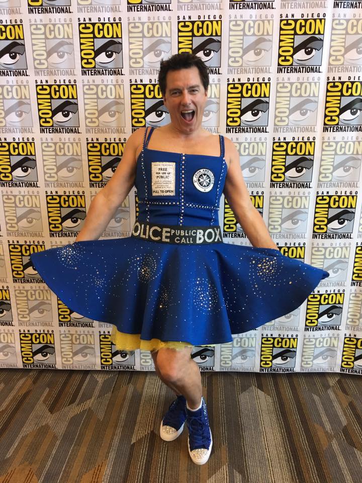 JohnBarrowman's tweet photo. Love my "Bigger on the Inside" dress from Comic-Con International and want one of... https://t.co/6wbXpxDVMW https://t.co/uNtDXJax9o