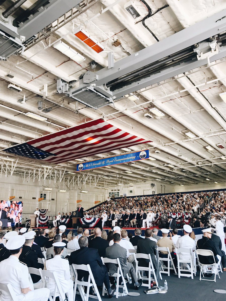 WhiteHouse45's tweet image. &quot;To every patriot who will serve on this ship... keep the watch, protect her, defend her, and love her. Good luck and Godspeed.&quot;