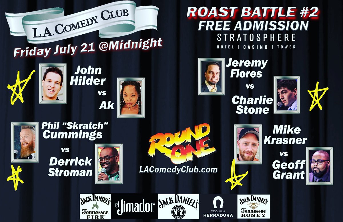 MrFairyRoberts's tweet photo. Congrats winners of the 2nd night of Prelims: @mikekrasnerhaha @StoneStandsUp @skratchcomedy @JohnHilderComic ! #jacklive #jackdaniels https://t.co/1u5awcIZbt