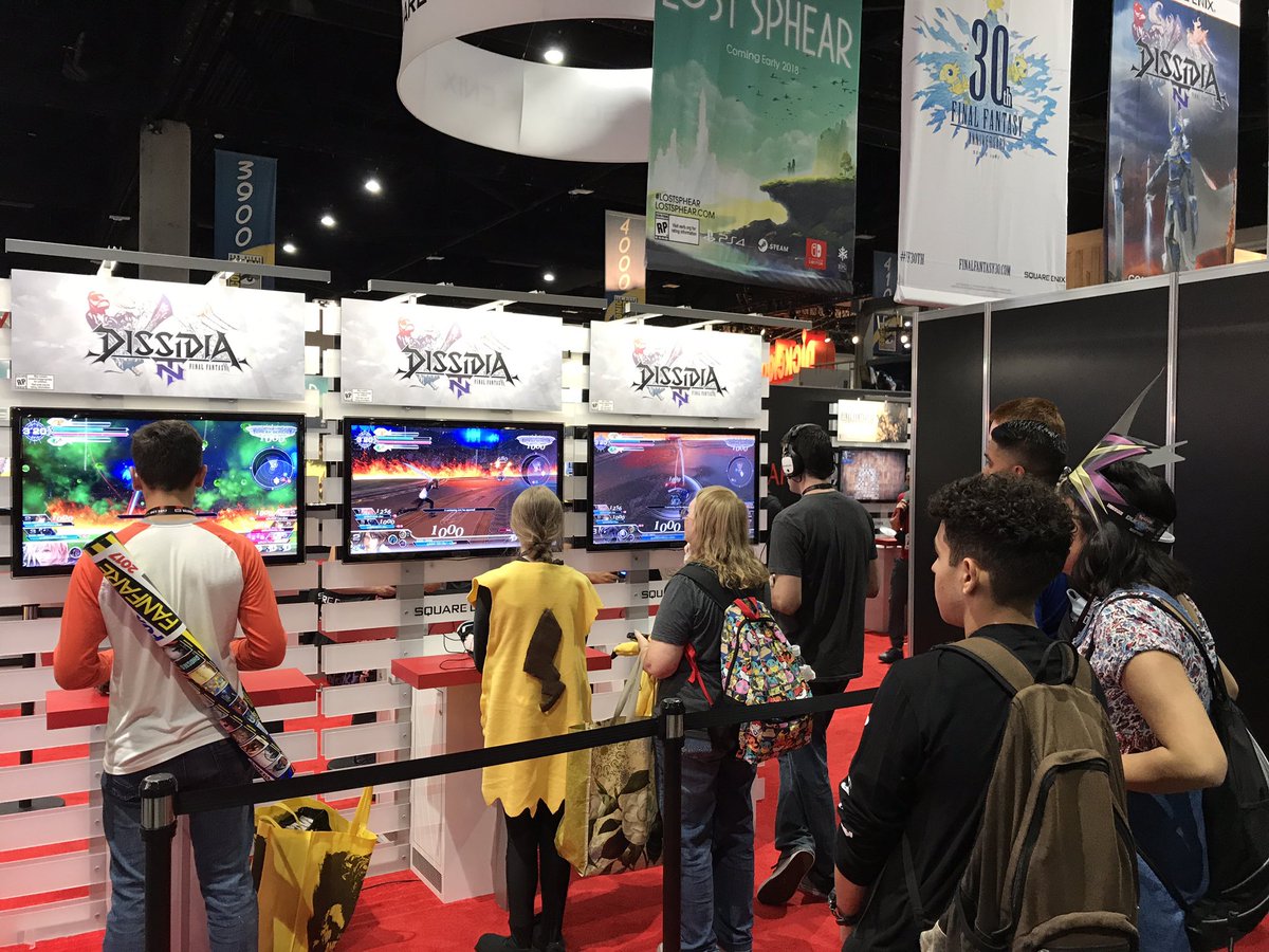FinalFantasy's tweet photo. Come witness today's Battle Tournament @SquareEnix #SDCC2017 booth #3829! Check the site to see if there are any open spots! https://t.co/JnvsNXYgFI