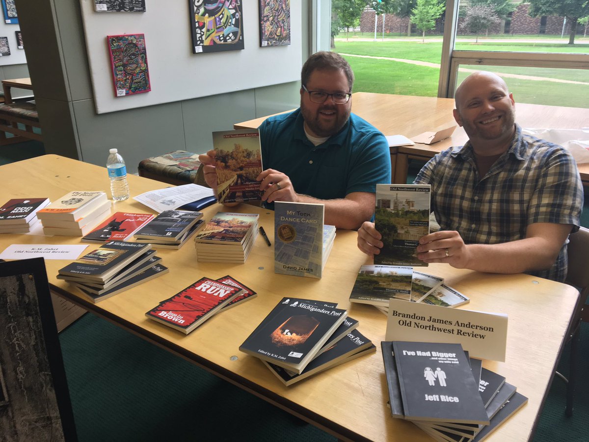 MichPost's tweet image. Our editors K.M. Zahrt and Brandon James Anderson are at the @FlintLitFest book fair until 5pm today. Come say hi! #amreading #flint