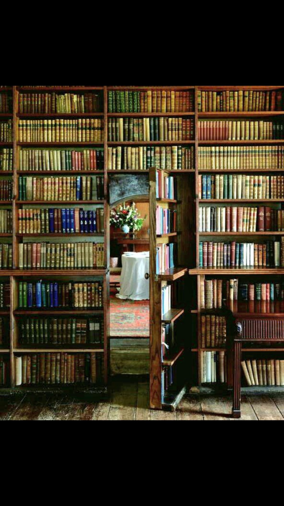 Старинный стеллаж с книгами