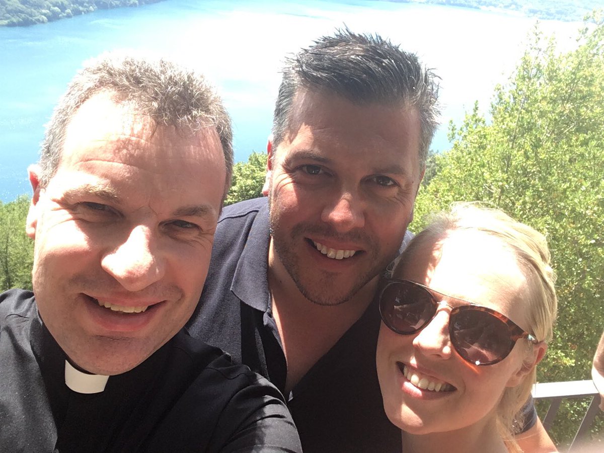 Father_Dominic's tweet photo. Congratulations to Clodagh & Luke - the latest @BrentwoodCYS wedding! Blessings to all @BrentwoodRC in Walsingham from @villaPalazzola https://t.co/lOh61Bp8hJ