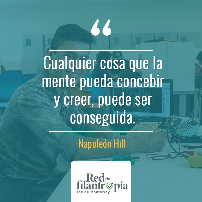 RedFilantropia's tweet photo. Todo lo que piensas, ¡lo puedes lograr! https://t.co/p0sXZVB0iC
