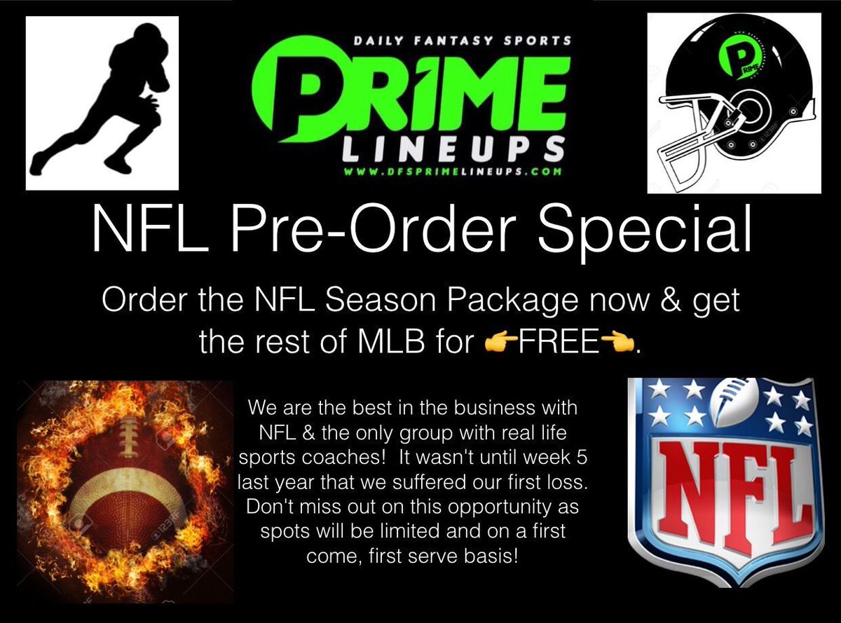 DFSPrimeLineups's tweet photo. 👍The NFL Season will be here soon & only PRIME has certified+experienced football coaches on staff. Join us now at https://t.co/bfTlDtNeYT https://t.co/IiKoEHh9h2