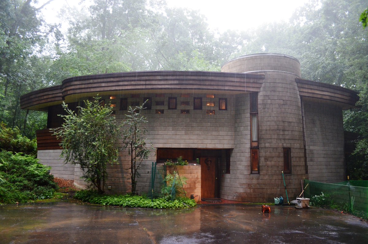 Robert Llewellyn Wright House Frank Lloyd Wright (1957) Built for his sixth  son Bethesda, Maryland #100x100masterhouses #Usonian, image size:1200x795