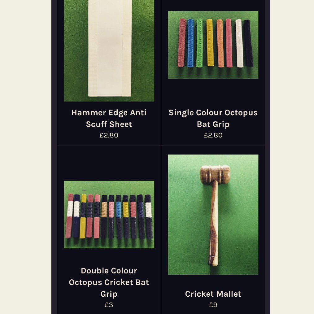 MSR now offering octopus bat grips and hammer edge scuff sheets on our website at very competitive prices. msrcricketbats.co.uk