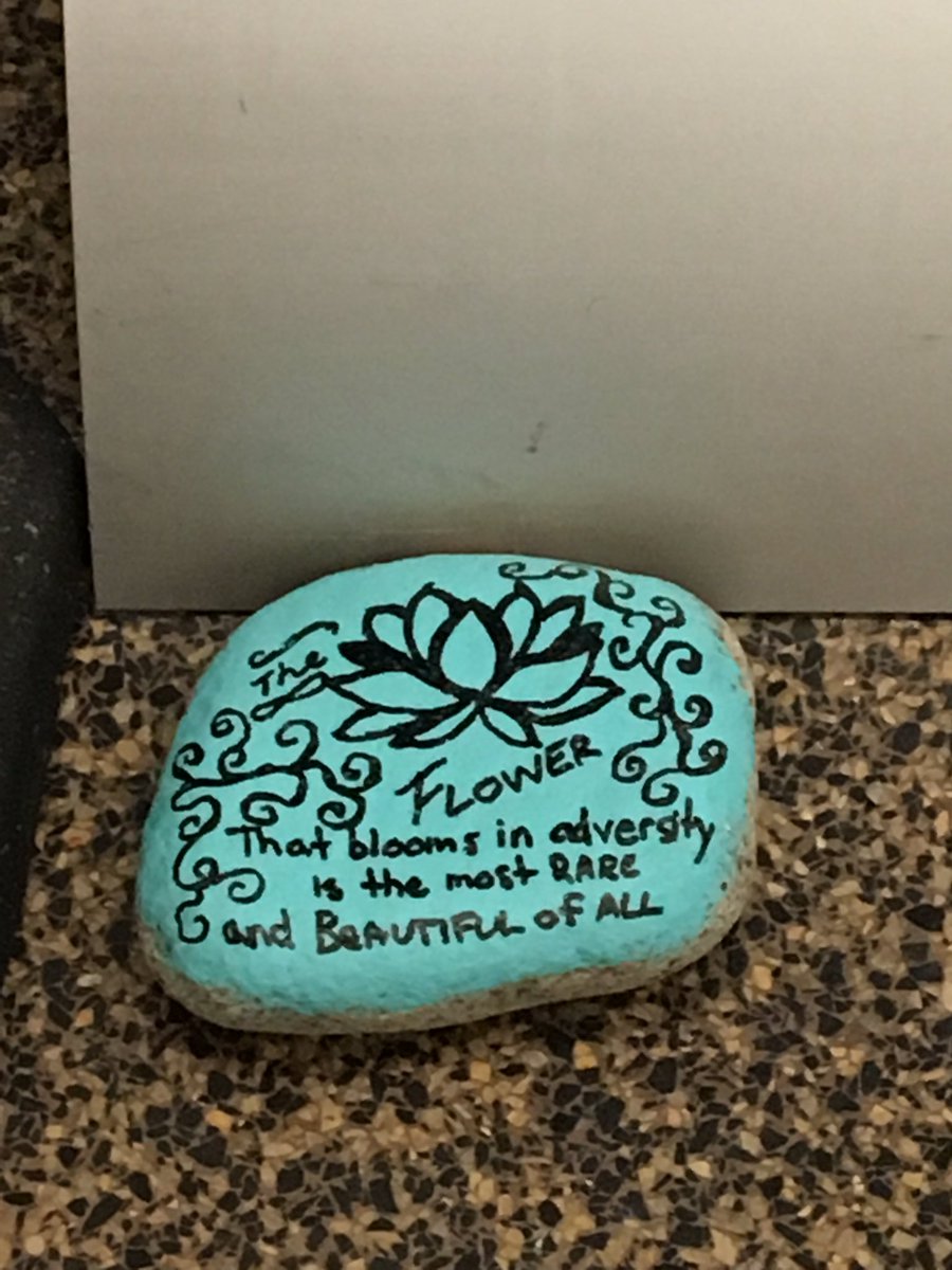 LaceySpaceCasey's tweet photo. @BeKindRockOn #bekindrockon #spreadingkindness #rise #paintedrocksrock #redmondrocks #seatacairport #lotusflower #rarebeauty #SpreadLove https://t.co/DnZ3X8MPs6
