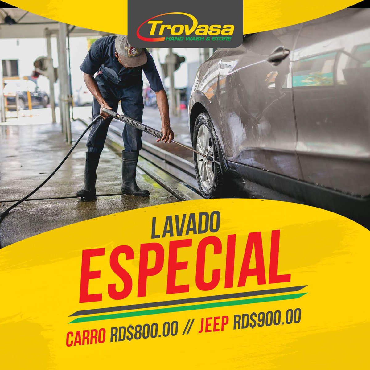 TrovasaRD's tweet photo. Si no tienes tiempo hoy, recuerda que mañana te recibimos hasta las 2:00p.m. #Handwashymás #Trovasa #LoQueTaHappeningEnTrovasa #CarWash https://t.co/KzU4hx8Dri