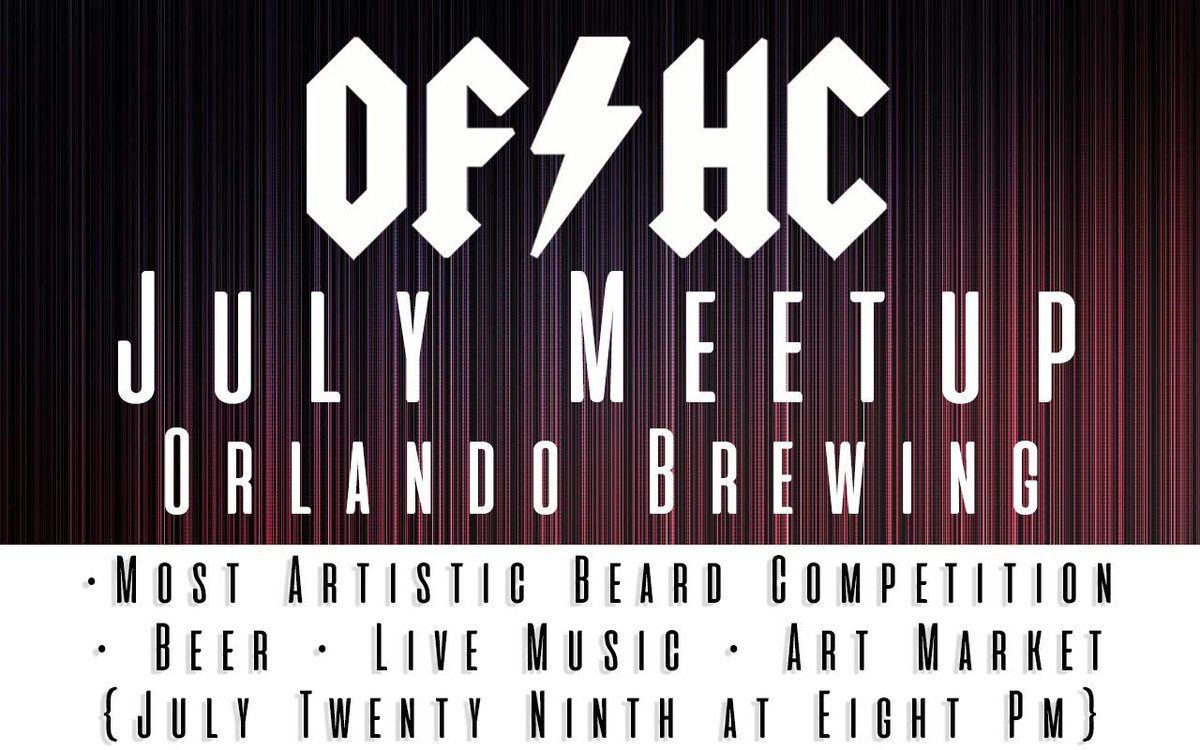 OrlandoBeards's tweet photo. Meetup info for this month... https://t.co/vbzur7e49O