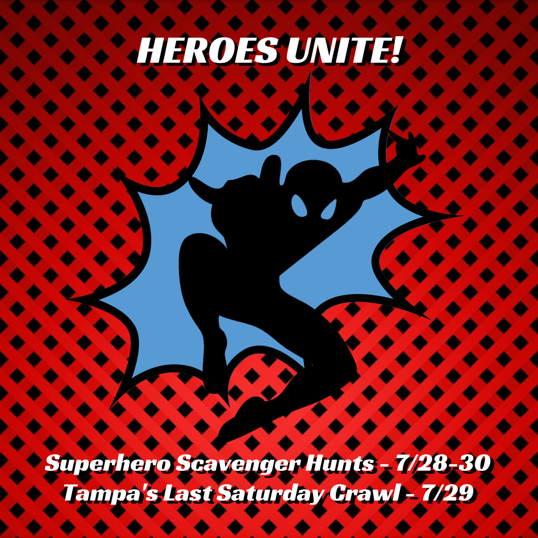 DowntownCrawler's tweet photo. Heroes Unite! Join one of our Scavenger Hunts or Last Saturday Bar Crawl during #SuperCrawler Weekend 7/28-30. Tix https://t.co/os0lZlZSq7 https://t.co/MOzzi7dsan