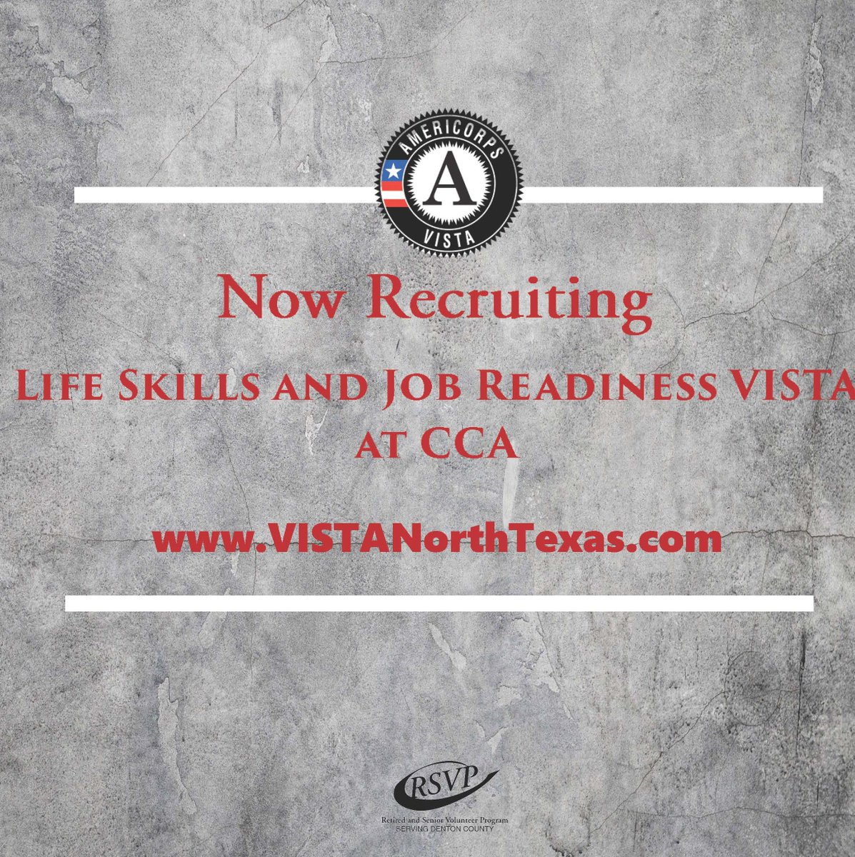 VISTANorthTexas's tweet photo. The @cca_helps Life Skills &amp; Job Readiness VISTA will help people gain skills to apply for better jobs. Apply now https://t.co/8gBnAjdAeW https://t.co/ORah5Vuj7M