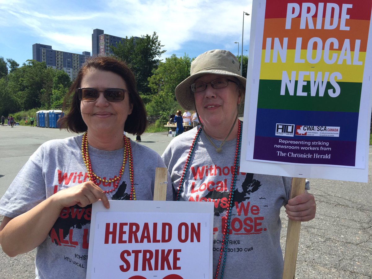 christinesoucie's tweet photo. .@HTU_official's first arrivals. Ready to get our Pride on. #endCHstrike https://t.co/jUAacLSSRA