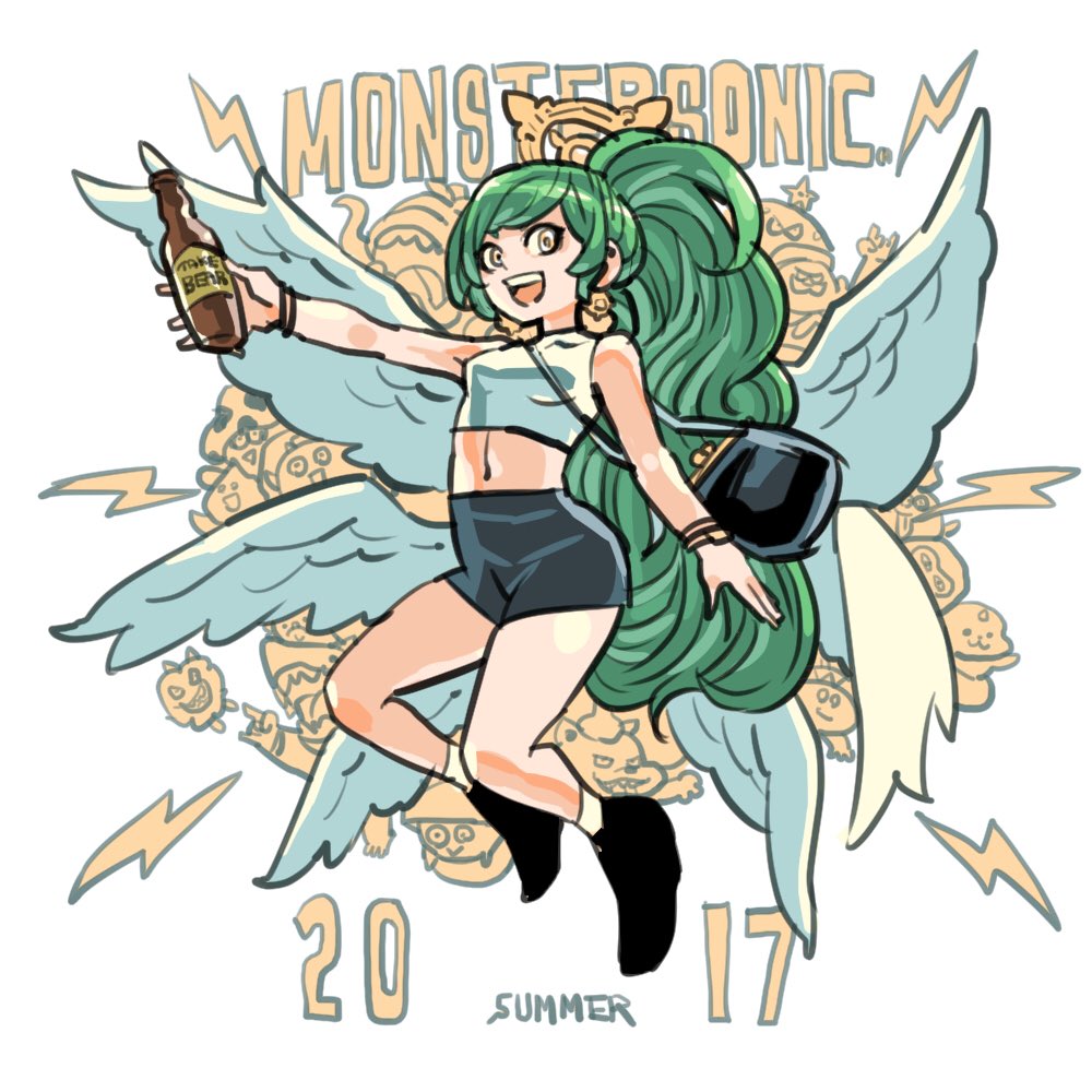 タケウチ リョースケ Auf Twitter モンスト深夜のお絵かき60分一本勝負 モンストワンドロ Mnst Onedro 電撃 より 電撃持ちのガブちゃん 夏フェスver