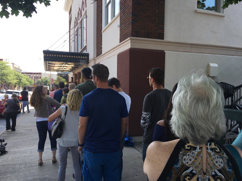 Line stretching outside <a href="/thestrandcenter/">Strand Center</a> for open casting call of Escape at #Dannemora. 350 in so far. <a href="/MyNBC5/">MyNBC5</a>