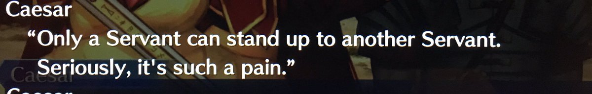 MV: we are going to make a master strong enough to face a servant.

Fat Saber, an intelectual: