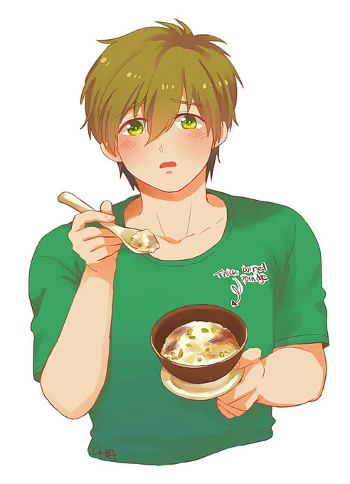 Makoto tried to taking care sick Sousuke 