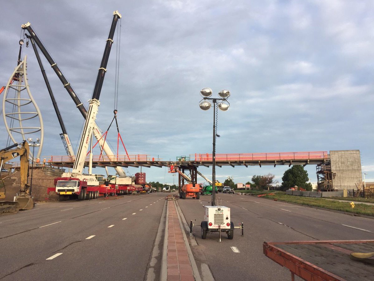 CityofLoneTree's tweet photo. Take a look at that! The bridge is coming together. #LoneTree #pedbridge https://t.co/pZzZLyJAnz