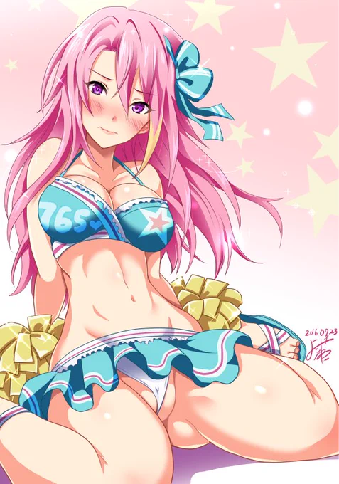 マイハマンお誕生日おめでとう～、とりあえず去年のチアガール絵をぺたり。現在は夏コミのトライスタービジョン本の制作で必死なので許してわさび #舞浜歩生誕祭 
