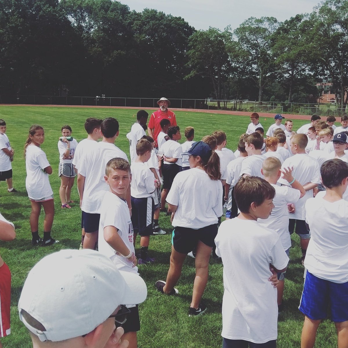 EvenFieldOrg's tweet image. Pete Brock kicking off @NEPAC #FootballForYou in Clinton, CT.