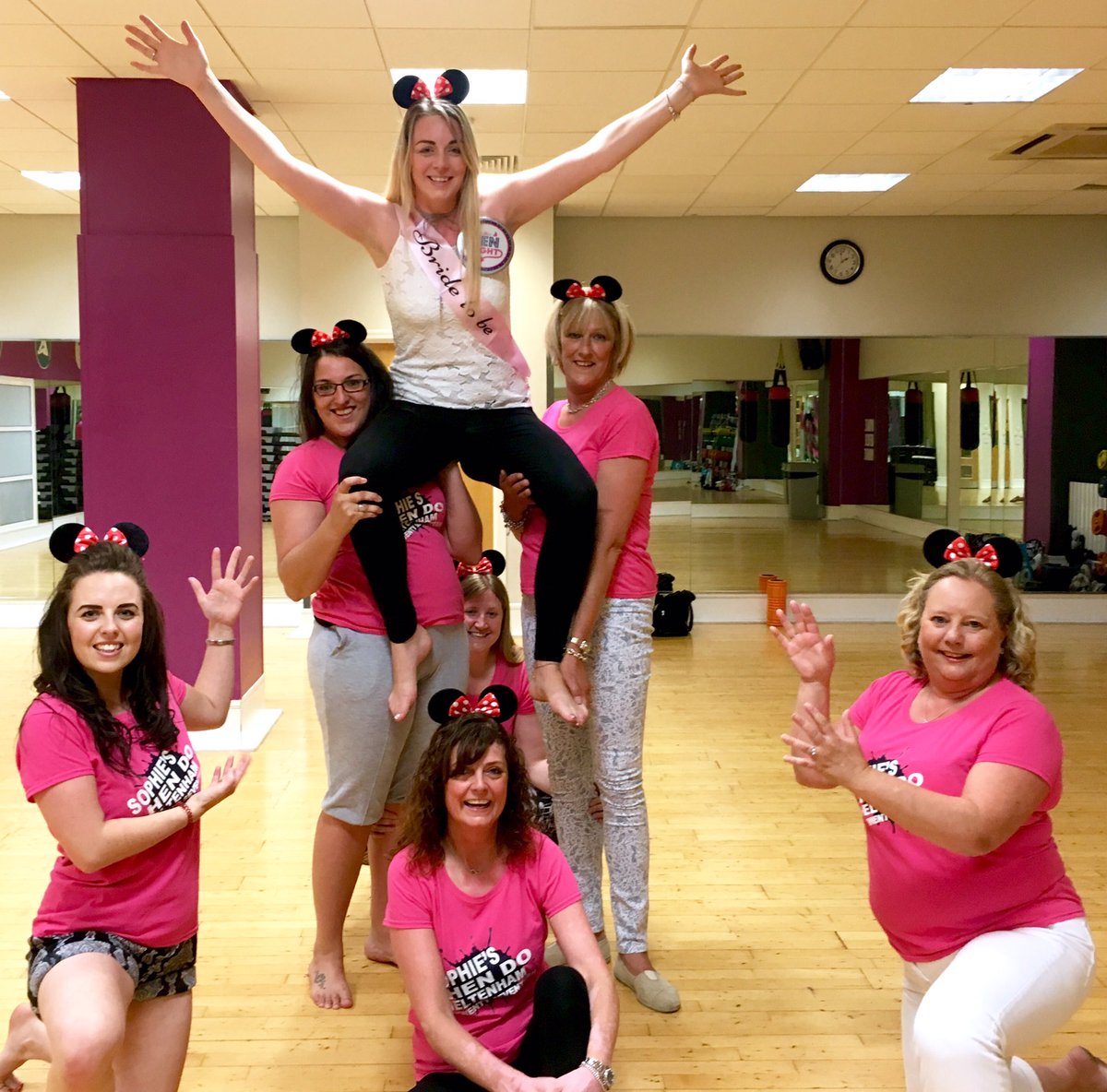 Sophie's #Disney #henparty in #Cheltenham today!  <a href="/CheerleadingCo/">Cheerleading Company</a> #CheerCoHens