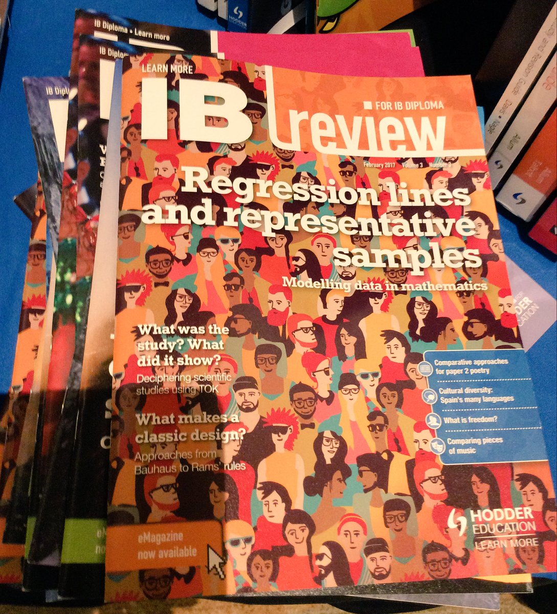 IBRev_Magazine's tweet photo. Come by and talk to us about writing for #IBReview and pick up a sample copy of the magazine. Look at the centrefold poster! #IBORL2017 https://t.co/N8aQkjMYOj