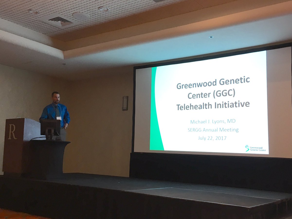 GreenwoodGenCtr's tweet photo. Dr. Lyons sharing GGC's telehealth program at #SERGG on this Saturday morning. @my_telehealth https://t.co/mHE6J04Kmi