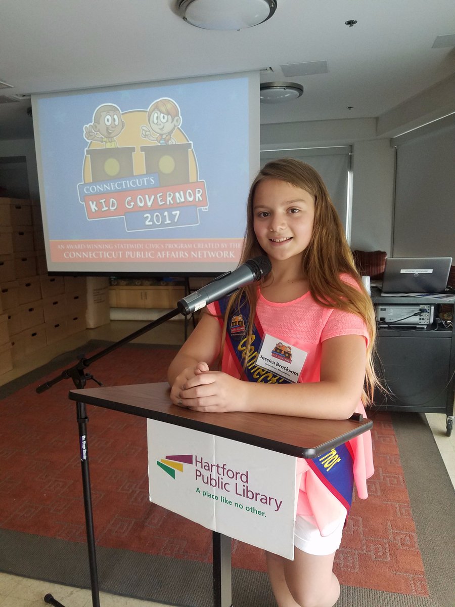 CTKidGovernor's tweet photo. #CKG2017 Jessica's next library stop is at @milfordpublib on 7/25 @ 11am! Stop in to say hi & learn about her platform of #HelpingAnimals https://t.co/GSdQCif8TV