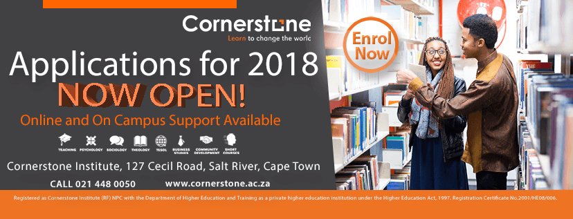 Cornerstone___'s tweet photo. Interested in studying at Cornerstone Institute, join us at Career and Training Expo, 26 - 27 July 2017, V&amp;A Waterfront, Cape Town https://t.co/7Z56QcnVdc