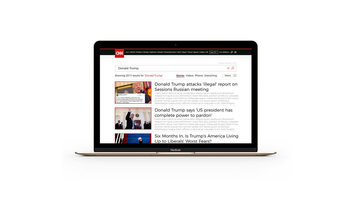 AdamQ_Design's tweet photo. #ThirtyUI Day 3: CNN Search Page. Feedback Appreciated! 
https://t.co/mPYCdec66r https://t.co/36iwhnel3h