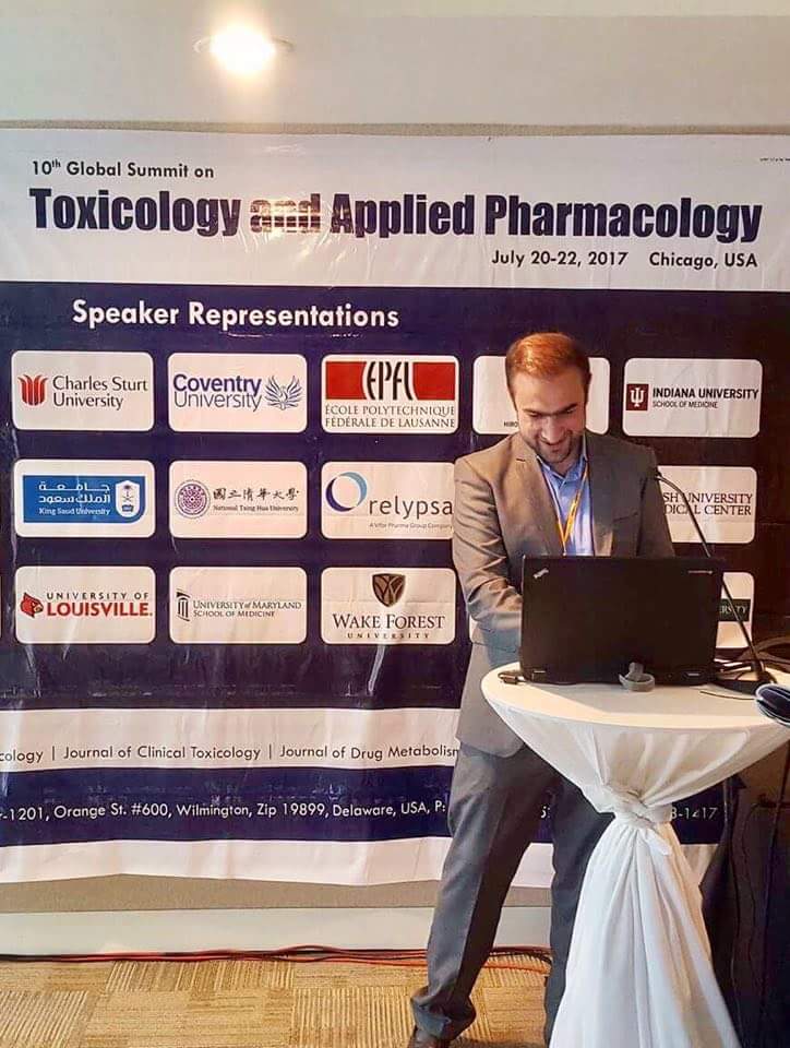 MayelGharanei's tweet photo. Had the privilege to present at the 10th Global Summit on Tox. and Appl. Pharm in Chicago @ProfA_Jimenez @ProfH_Maddock @CovUni_ABES https://t.co/sa2yrVwXjO