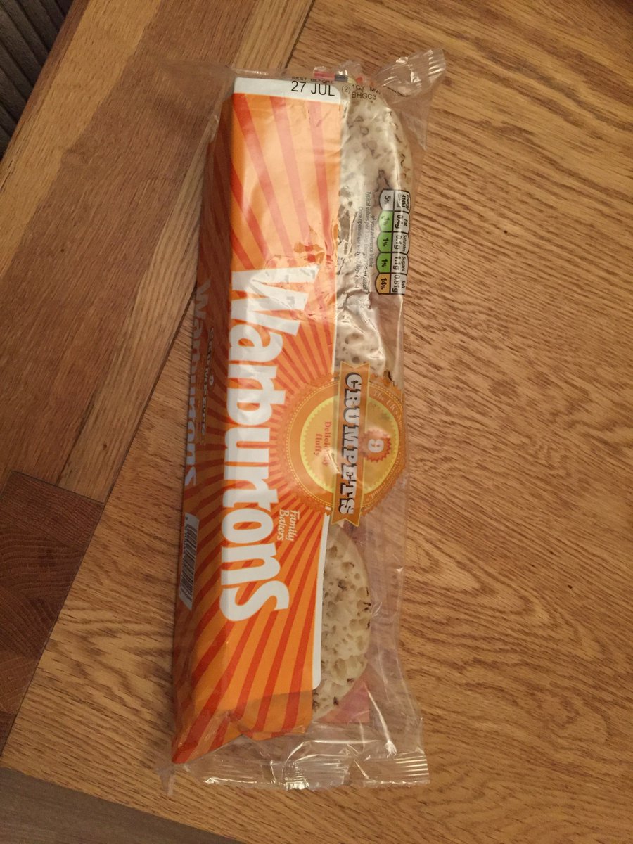 Thenails's tweet photo. @Warburtons mega disappointed to only find 8 not 9 crumpets in my pack when delivered today. How in the 21st century can this happen? https://t.co/eWWq8aqQmR