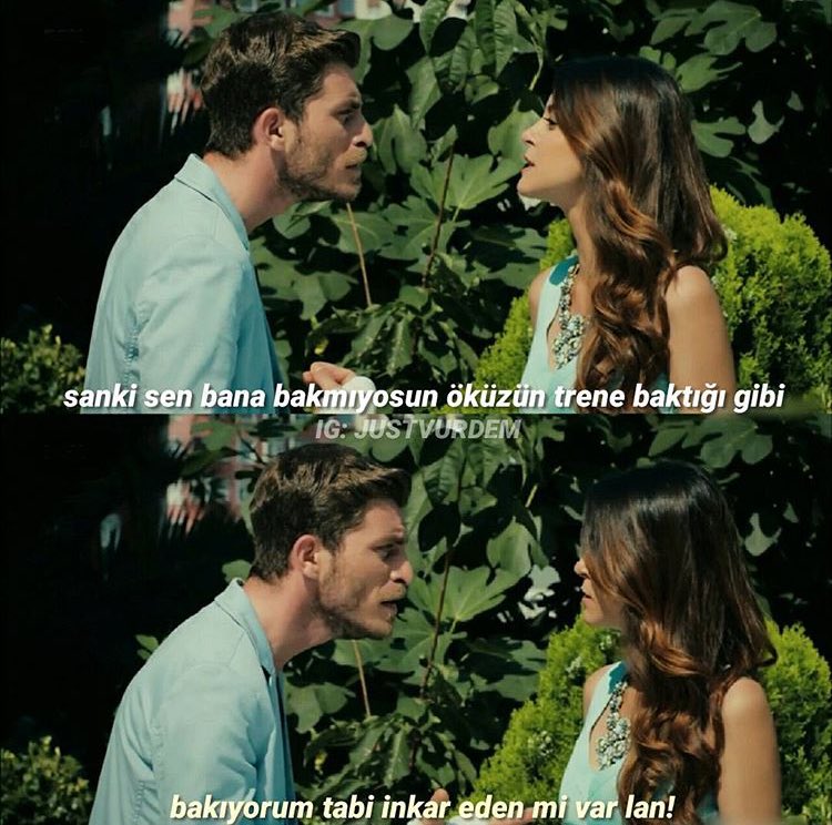 Sanki sen bana bakmıyorsun, öküzün trene baktığı gibi! #İNADINAAŞK