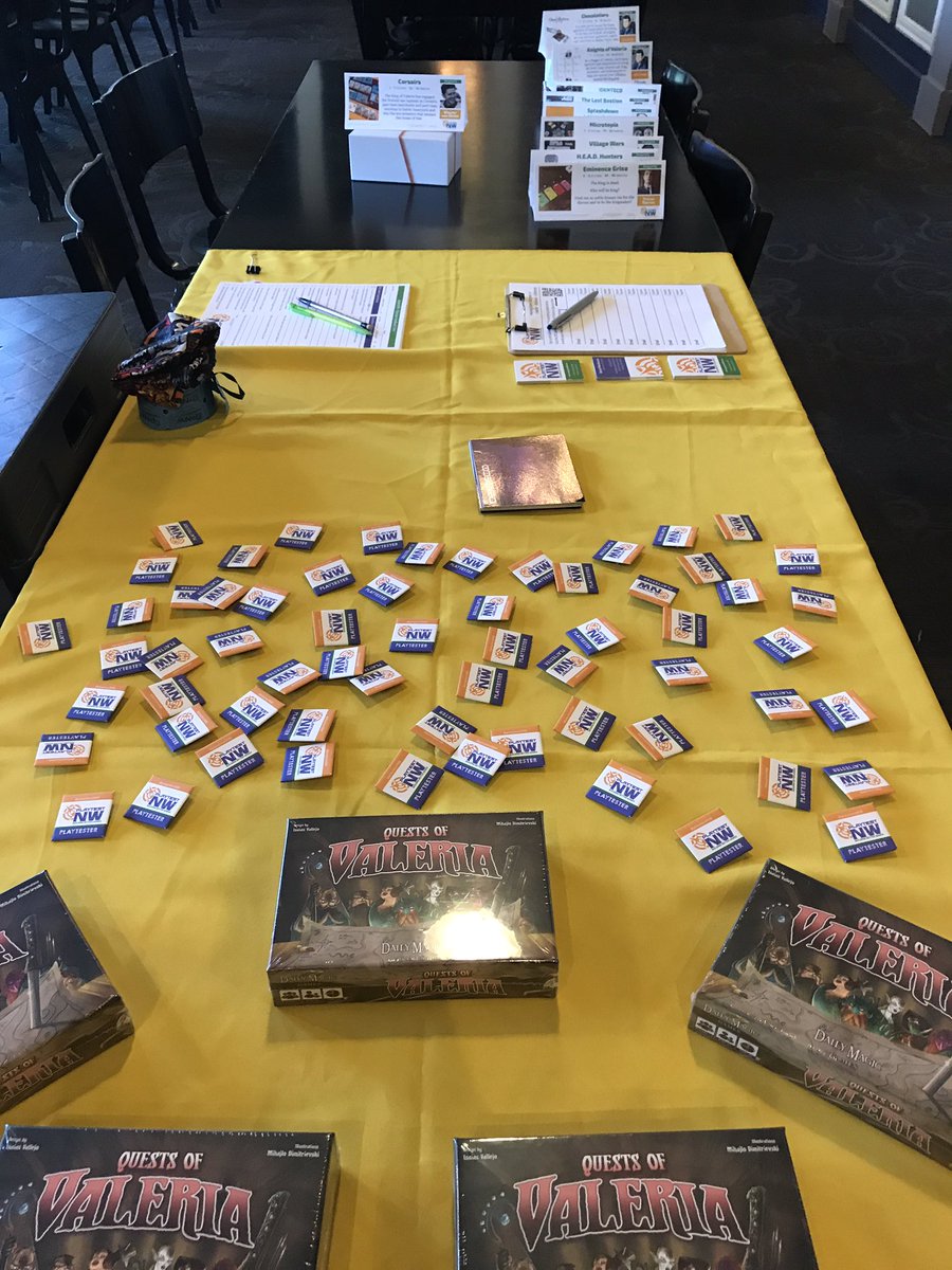 playtestNW's tweet photo. Setting up the tournament room at @MoxBoarding for our #PlaytestNW. Come play with us from Noon to 5pm in Bellevue WA. https://t.co/hPXNBepx5R