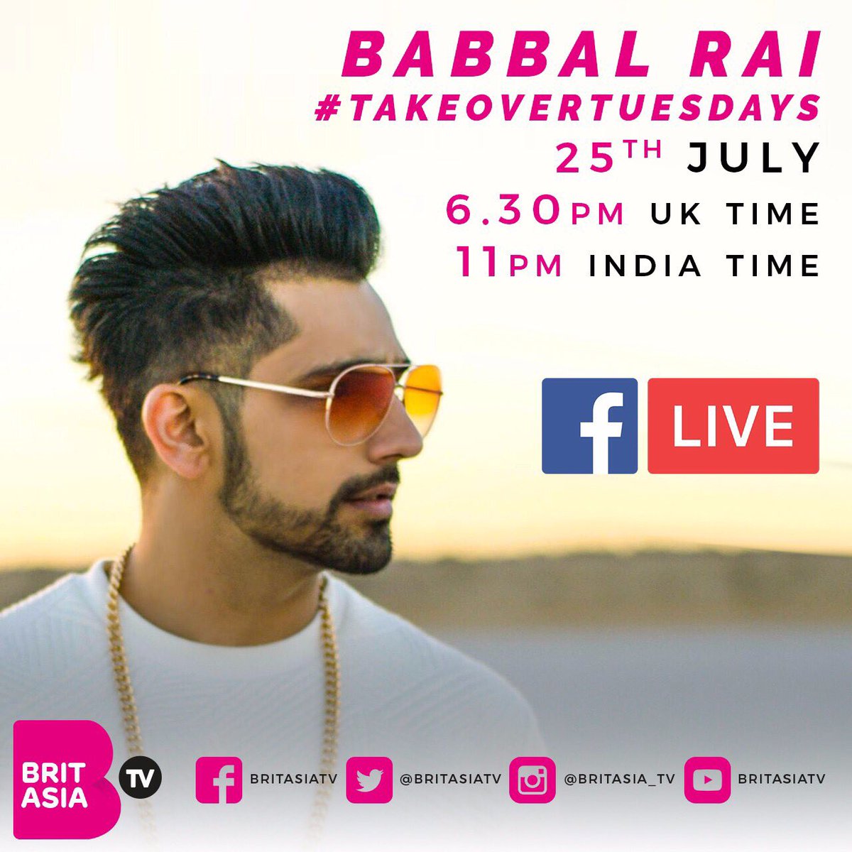 BABBALRAI9's tweet photo. Catch me live at @BritAsiaTV fb page ! See the poster for more details 👇👇 https://t.co/tPYFK7yfgT